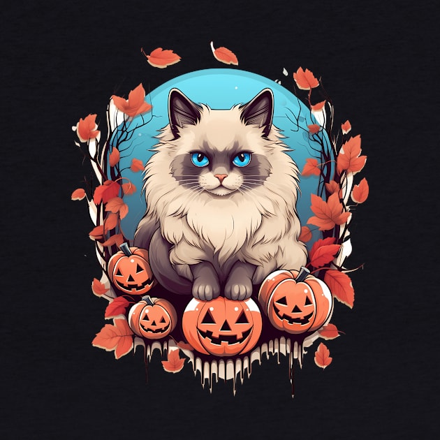 Ragdoll Cat Halloween, Cat Lover by dukito